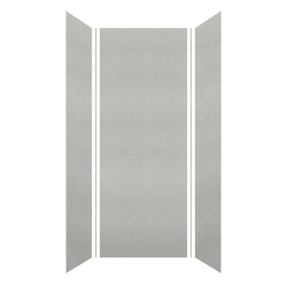 Transolid Swk363696 Saramar 36" W X 36" D X 96" H Three Panel Shower Wall Kit - Grey Beach