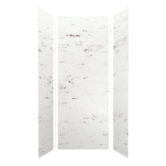 Transolid SWK363696-47V Saramar 36" W X 36" D X 96" H Three Panel Shower Wall Kit - White