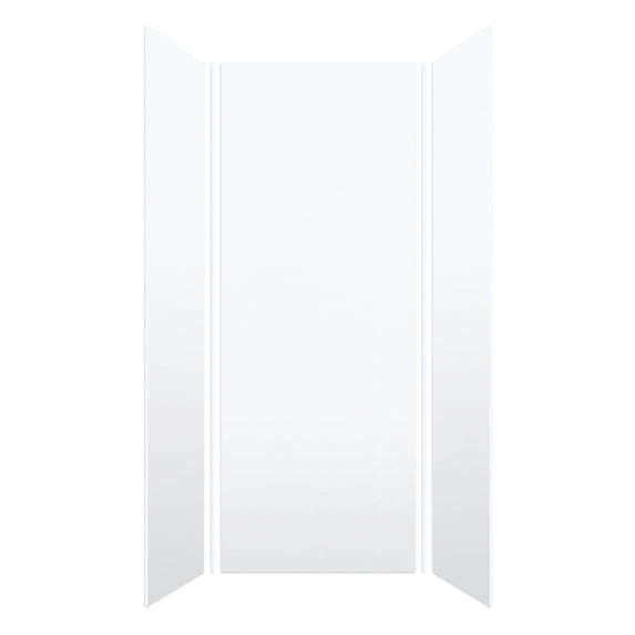 Transolid Swk363696 Saramar 36" W X 36" D X 96" H Three Panel Shower Wall Kit - White