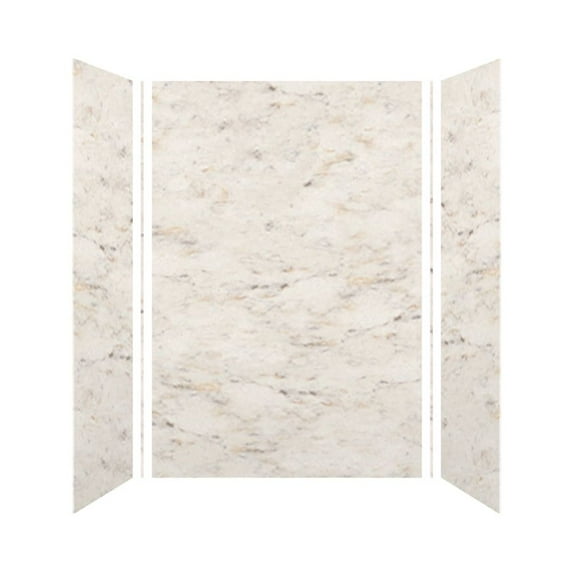 Transolid Swk483672 Saramar 48" W X 36" D X 72" H Three Panel Shower Wall Kit - Biscotti