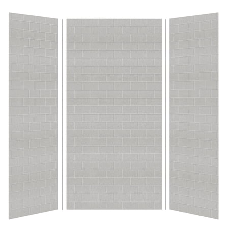 Transolid Swk483696 Saramar 48" W X 36" D X 96" H Three Panel Shower Wall Kit - Grey Beach