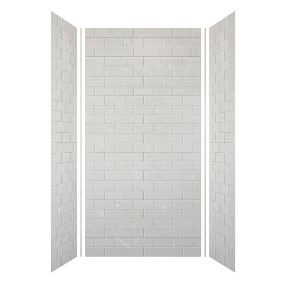 Transolid Swk483696 Saramar 48" W X 36" D X 96" H Three Panel Shower Wall Kit - Lunar