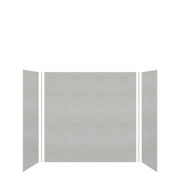 Transolid SWK603660-27V Saramar 60" W X 36" D X 60" H Three Panel Shower Wall Kit - Grey