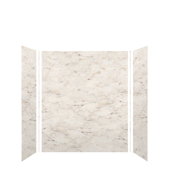 Transolid Swk603672 Saramar 60" W X 36" D X 72" H Three Panel Shower Wall Kit - Biscotti