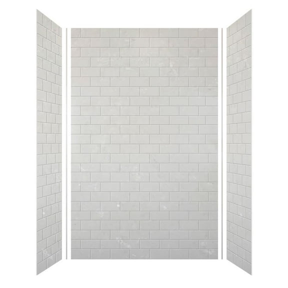 Transolid Swk603696 Saramar 60" W X 36" D X 96" H Three Panel Shower Wall Kit - Lunar
