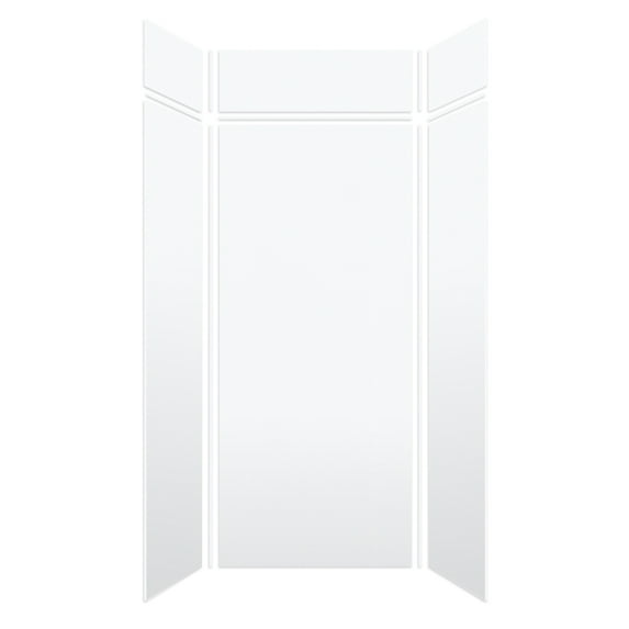 Transolid Swkx36368412 Saramar 36" W X 36" D X 96" H Six Panel Shower Wall Kit - White