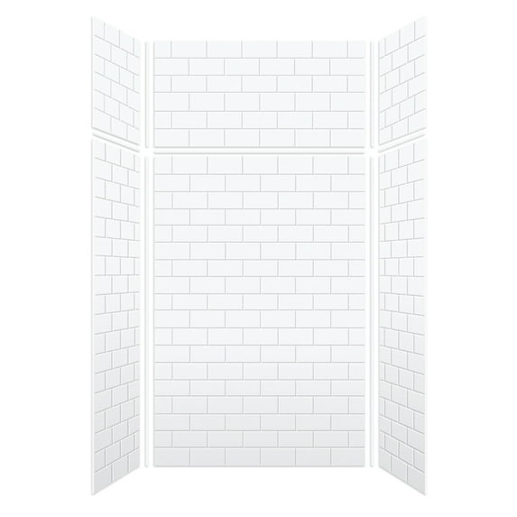 Transolid Swkx48367224 Saramar 48" W X 36" D X 96" H Six Panel Shower Wall Kit - White