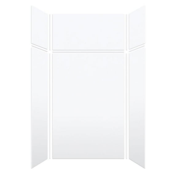 Transolid Swkx48367224 Saramar 48" W X 36" D X 96" H Six Panel Shower Wall Kit - White