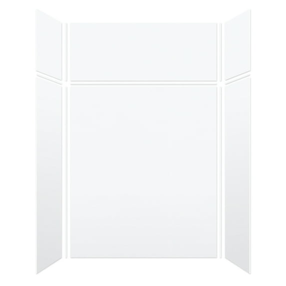 Transolid Swkx60367224 Saramar 60" W X 36" D X 96" H Six Panel Shower Wall Kit - White