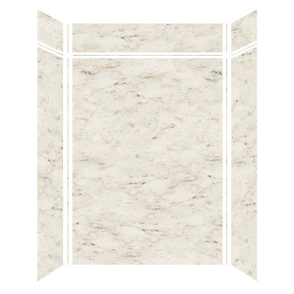 Transolid Swkx60368412 Saramar 60" W X 36" D X 96" H Six Panel Shower Wall Kit - Biscotti