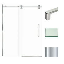 Transolid Tbd608010c-S 80" High X 59" Wide Bypass Frameless Shower Door - Chrome