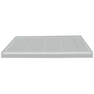 Sterling Store 60 In X 34 In Single Threshold Center Drain Shower Base With Shower Walls And 12 Piece Accessory Kit