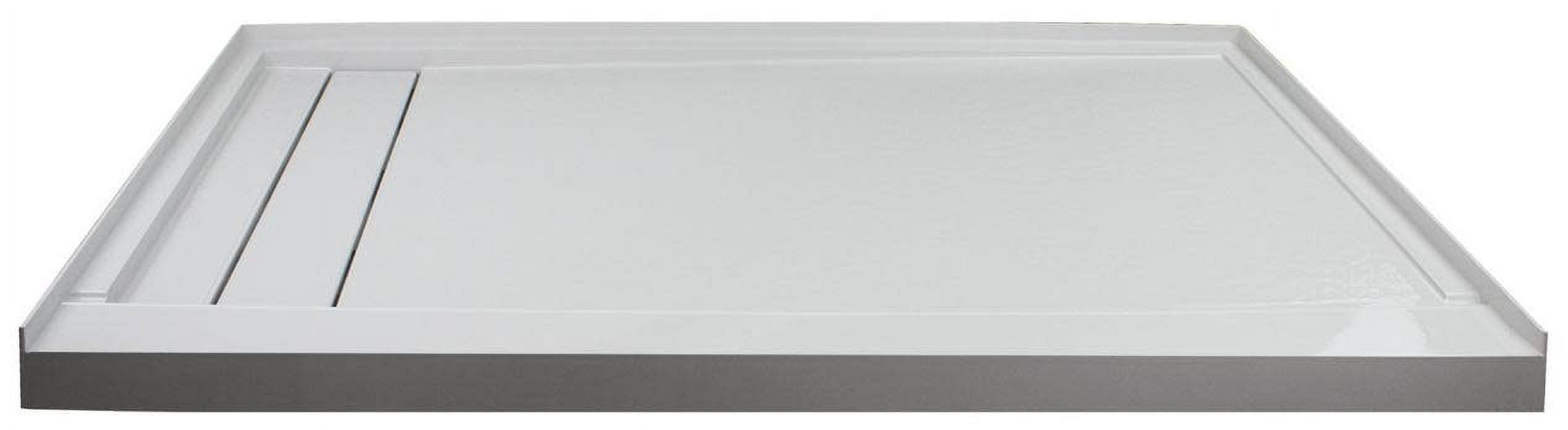 Gray 60'' x 30'' Rectangular Shower Base with Left Drain