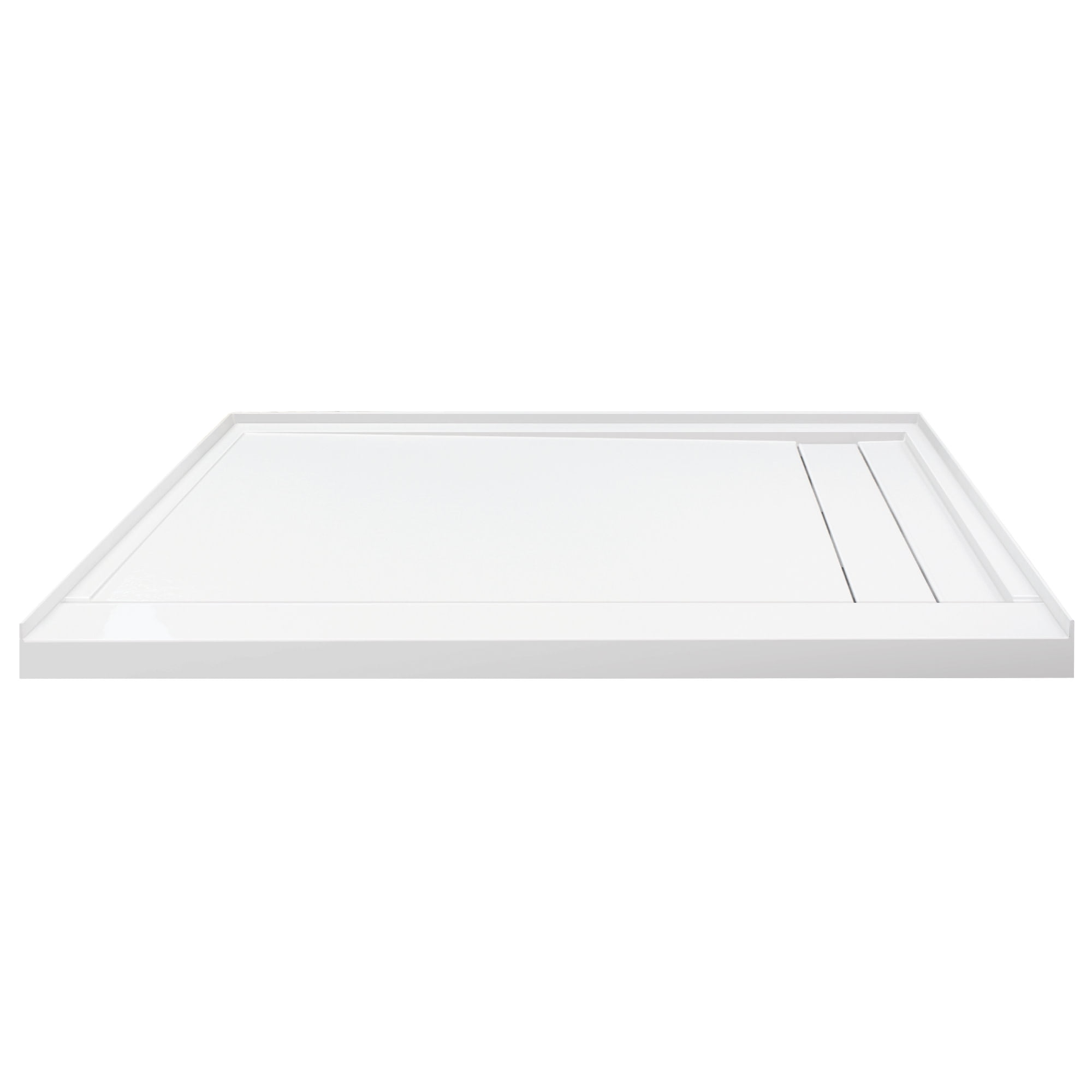 White 60'' x 30'' Rectangular Shower Base with Right Drain