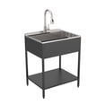 thumbnail image 1 of Transolid K-EWS-2822S-MB 28-in W x 22-in D x 35-in H Laundry Sink/Wash Stand All-in-One Kit, Matte Black, 1 of 7