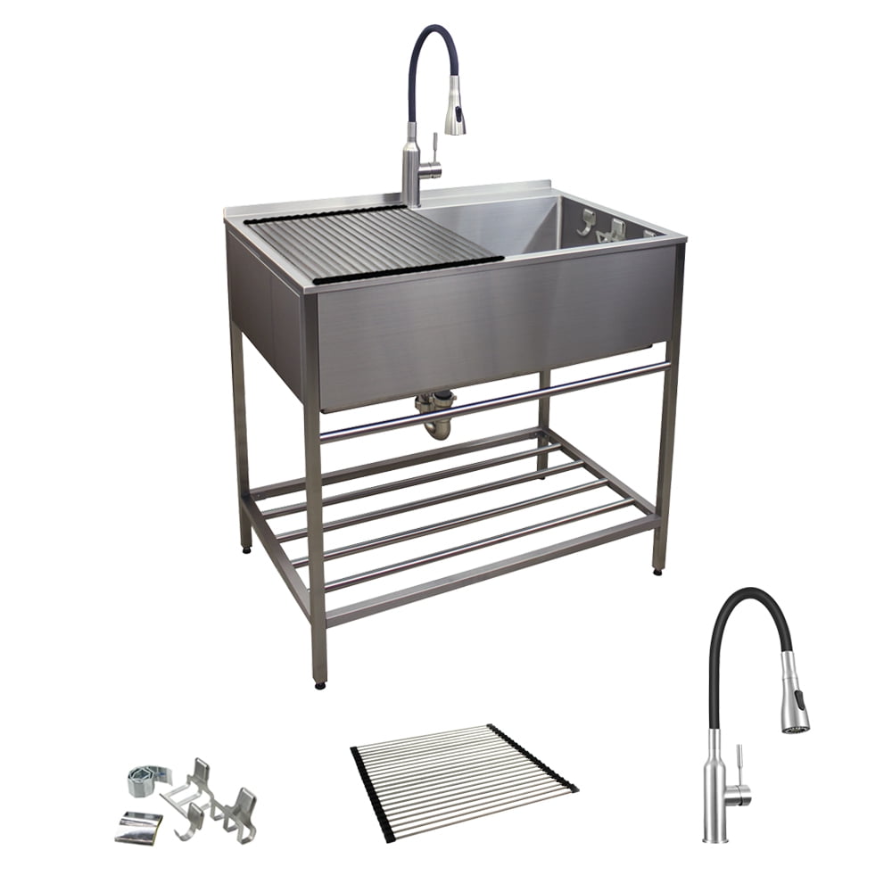 36'' Stainless Steel Freestanding Farmhouse Laundry Sink