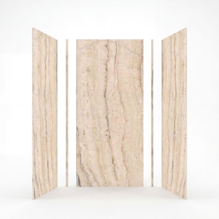 Transolid TWK483696-KI32H Titan 48-in x 36-in x 96-in Shower Wall Kit, Savanna Creme (Honed)