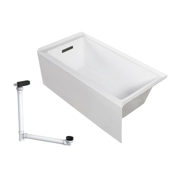 Transolid Unity AFR 60 x 30 x 22-1/4 in. Acrylic Alcove Bathtub with ...