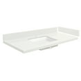 thumbnail image 1 of Transolid VT33.5x22-1KU-3A-A-W-1 33.5 in. D Quartz Vanity Top with Single Hole and Rectangular Undermount Sink, Milan White, 1 of 7