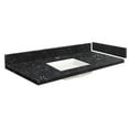 thumbnail image 1 of Transolid VT37x22-1KU-4L-A-W-1 37 in. D Quartz Vanity Top with Single Hole and Rectangular Undermount Sink, Interlude, 1 of 6