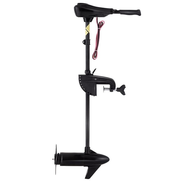 Transom Mounted Trolling Motor, 46Lbs Thrust, 36 Inch Shaft, 6 Inch Telescoping Handle, 10 Point LED Battery Indicator, Freshwater Use