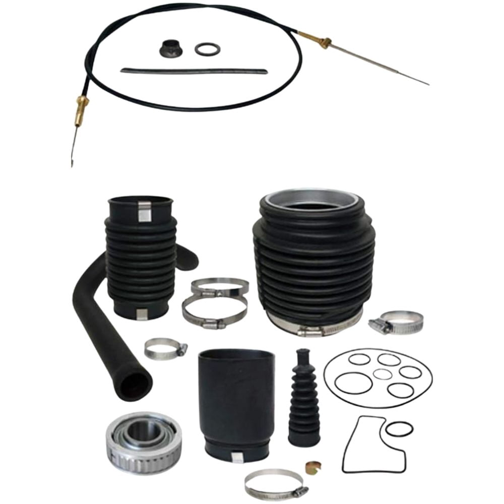 Transom Service Kit Replaces 30-803100T1 for Mercruiser Bravo 1, 2, 3, I, II, III, Gimbal Bearing, Shift Cable, Exhaust, U-Joint, Shift Bellows by FASWORX
