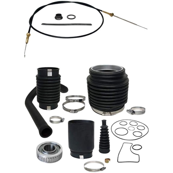 Transom Service Kit Replaces 30-803100T1 for Mercruiser Bravo 1, 2, 3, I, II, III, Gimbal Bearing, Shift Cable, Exhaust, U-Joint, Shift Bellows by FASWORX