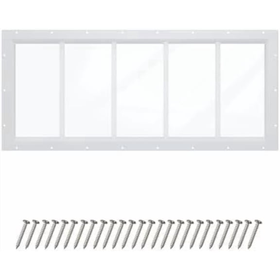 Transom Window for Shed, Fixed Tempered Garage Window for Playhouse, New Exterior Construction Windows (10"x29" 1PCS)$$Tools & Hardware Other