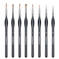 thumbnail image 1 of Transon Fine Detail Art Paint Brush Set 8pcs with Triangular Handle for Miniatures Model Craft Face Painting Suitable for Acrylic Gouache Watercolor Oil, 1 of 7