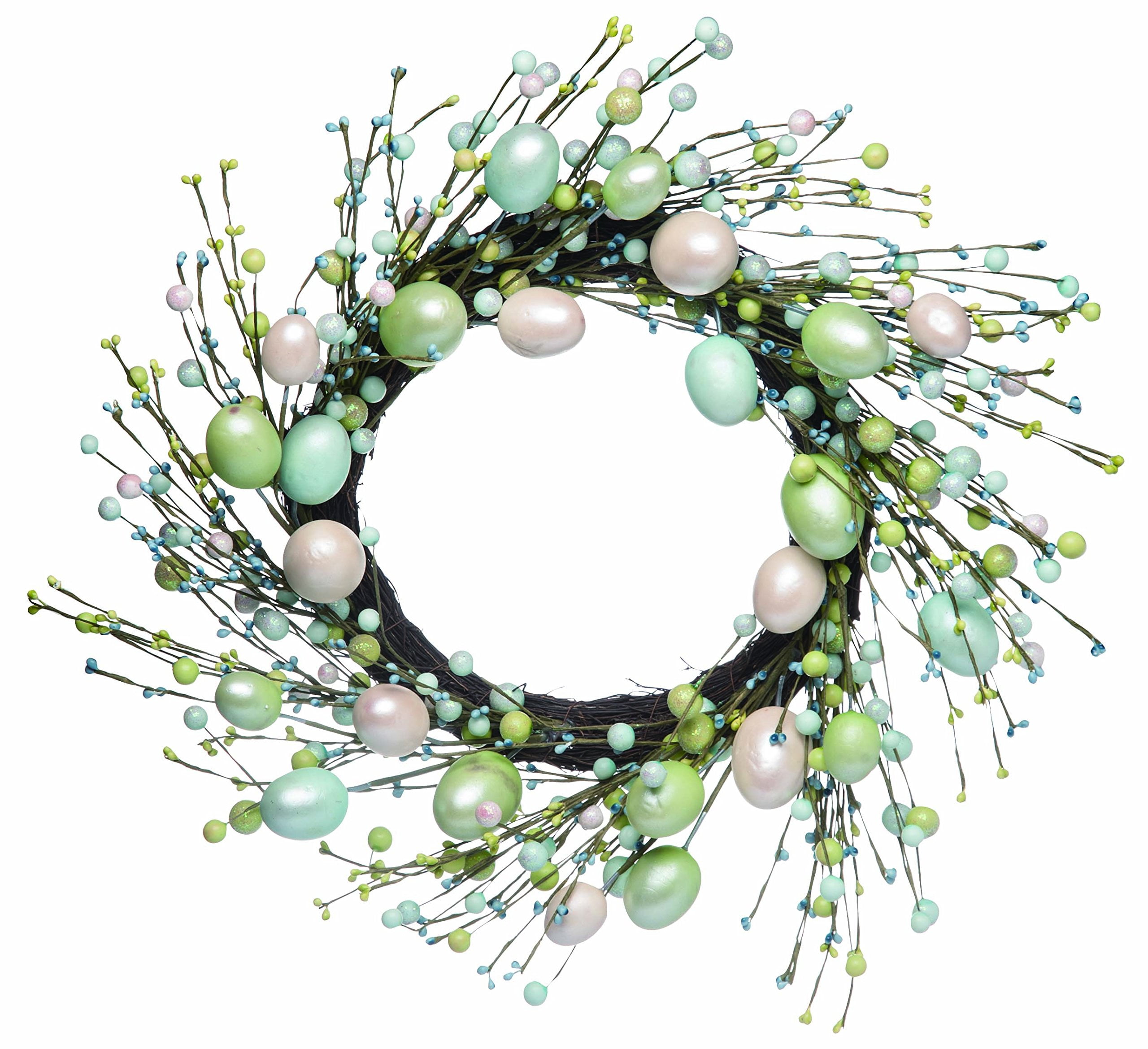 Transpac 24" Pastel Easter Egg Wreath