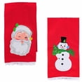 thumbnail image 1 of Transpac 27.00In Snowman/Santa Tea Towel, Cotton, S Tc00088, 1 of 3