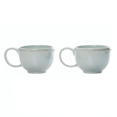Transpac 445141 - Dol Iridescent Blue Regency Teacup S/2 (TE00105) Teapots