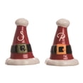 thumbnail image 1 of Transpac Ceramic 5 in Multicolor Christmas Santa Hat Salt and Pepper Shakers Set of 2 for Holiday Dining Decor, 1 of 6