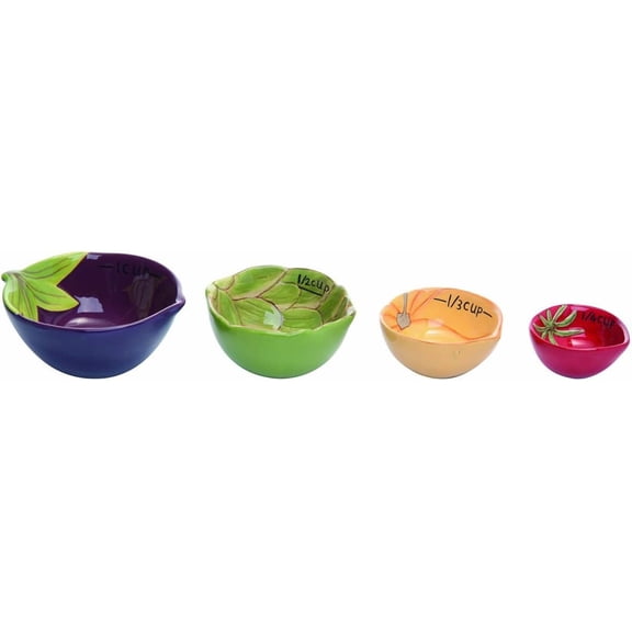 Transpac Vegetable Measuring Cups Dolomite - Set of 4