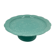 Transpac Green Cake Stand - Easter Elegance