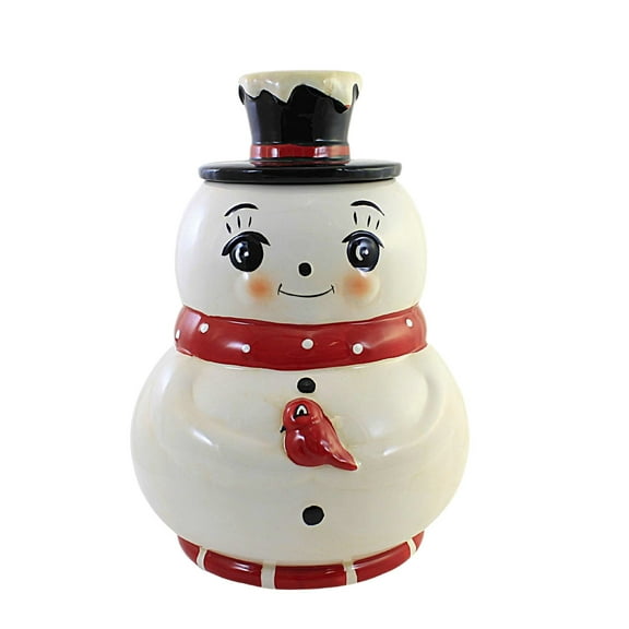 Transpac Johanna Parker Dol Sweet Snowman Cookie Jar