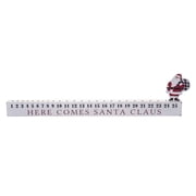 Transpac Wood 23.82 in White Christmas Here Santa Advent Calendar MDF Holiday Decor
