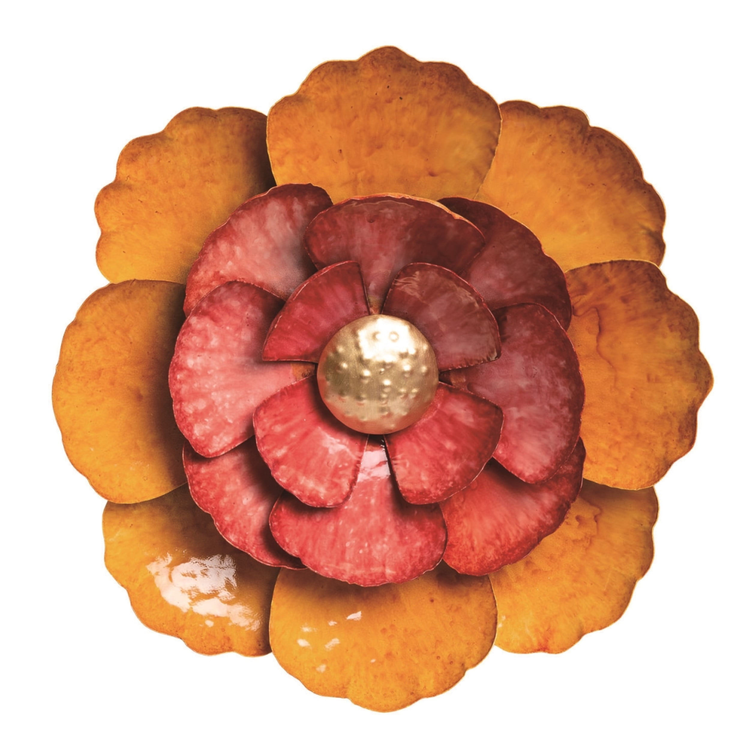 Multicolor Metal Spring Flower Wall Decor, 12.25 Inches