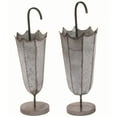 thumbnail image 1 of Transpac 23.75 in Gray Metal Spring Slim Umbrella Container Set of 2 Decorative Objects for Home and Garden, 1 of 2
