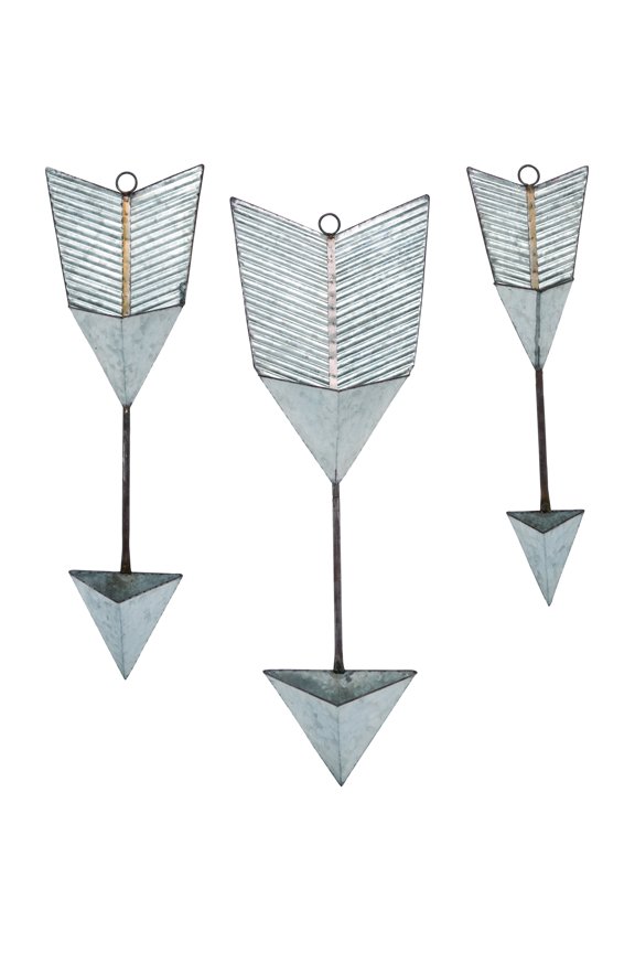 Metal 30 Inch Silver Spring Ridged Planter Set of 3 for Spring Decor and Gardening