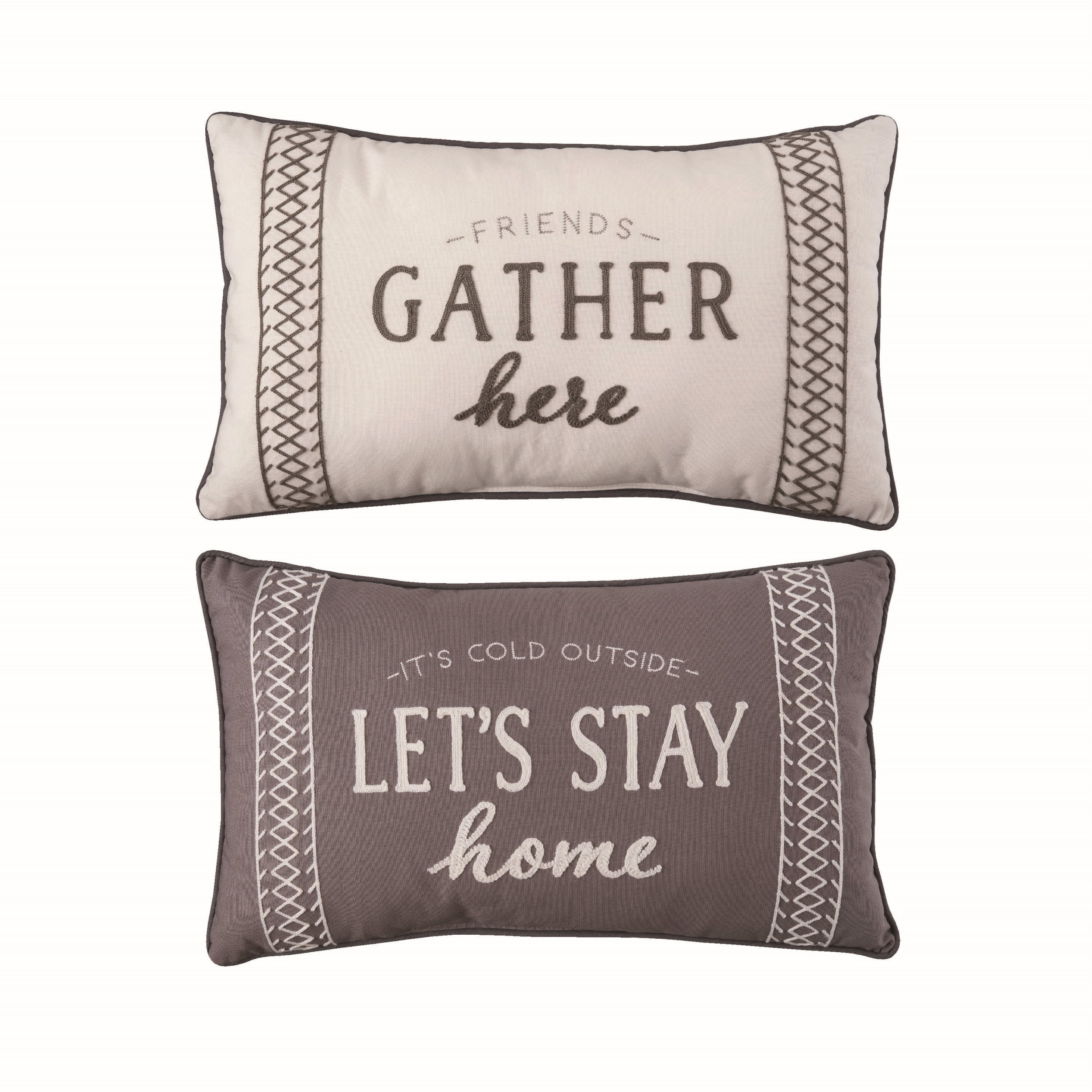 Multicolor Cotton and Polyester Autumn Reversible Throw Pillow
