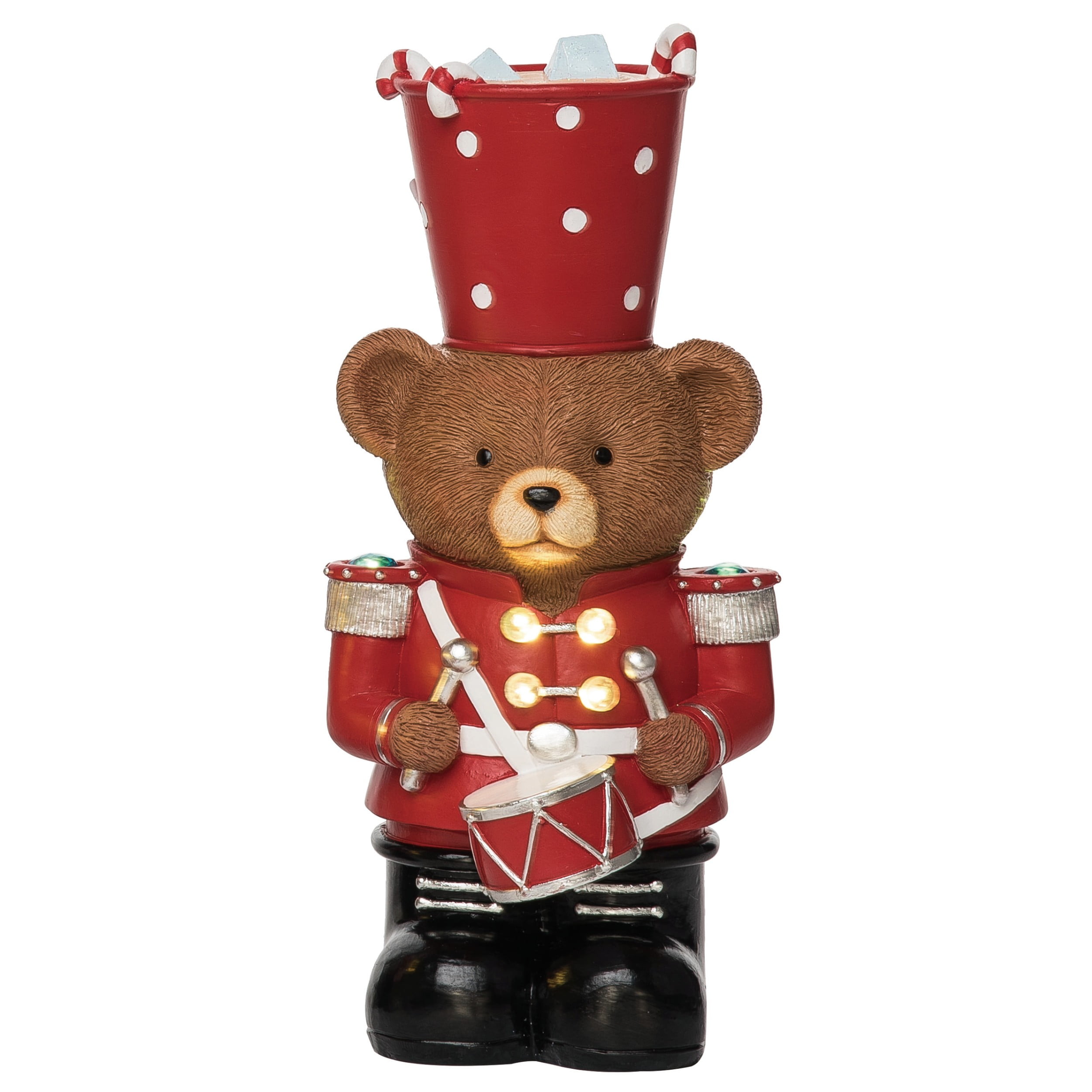 Transpac Resin 11.6 in. Multicolored Christmas Light Up Penguin and