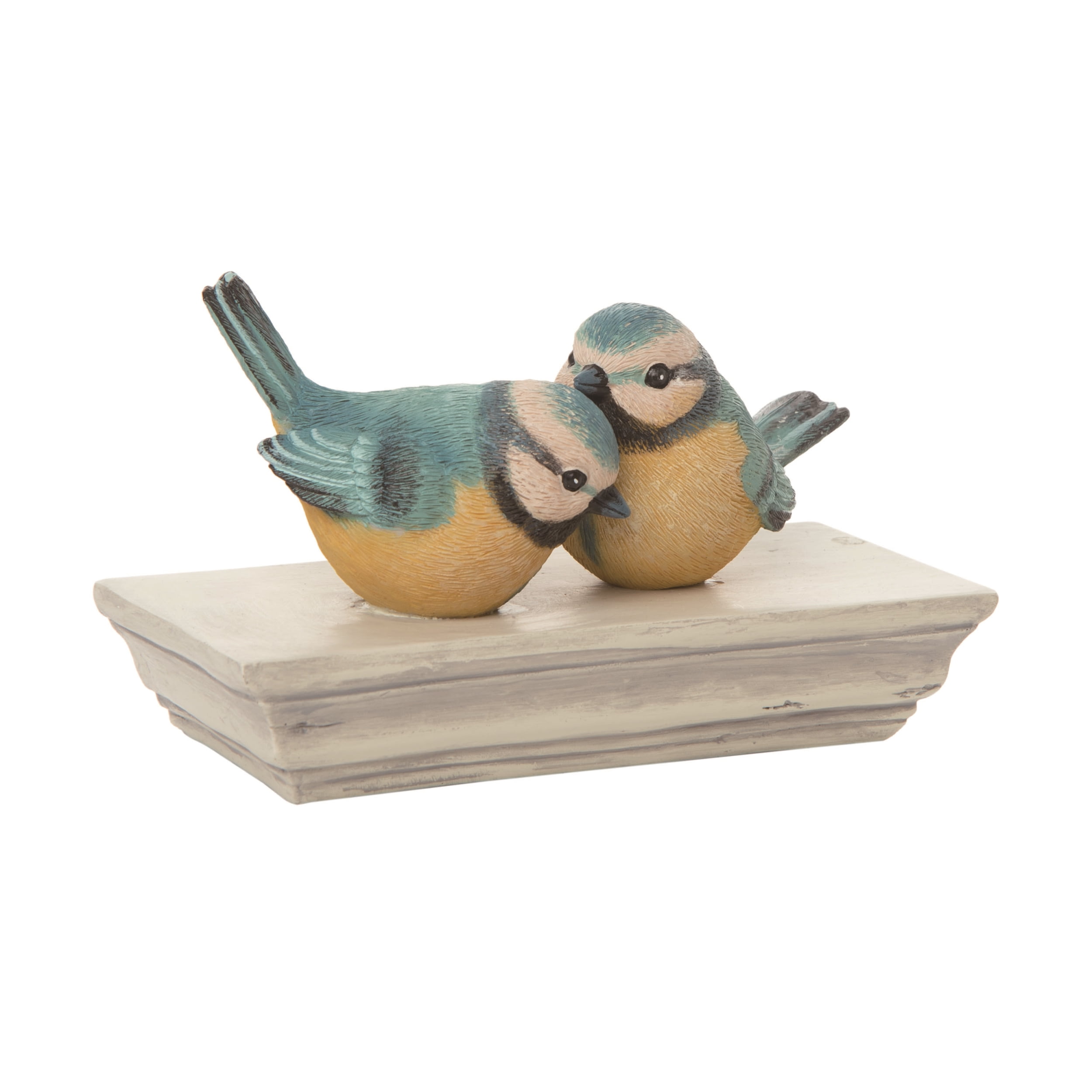 Multicolor Resin Spring Snuggling Birds Figurine