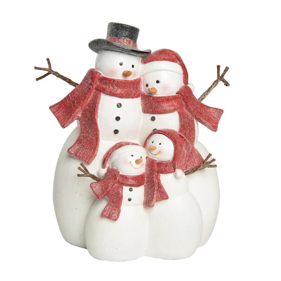 Transpac 8.25 in Multicolor Christmas Snowman Family Decor Resin Decorative Object for Holiday Cheer