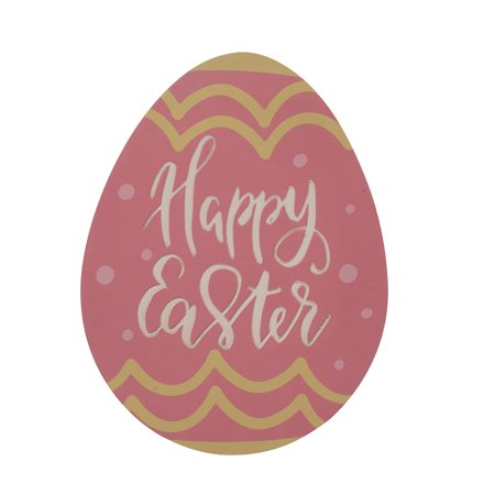 Transpac 15.4 Inch Multicolor Wood Easter Hanging Router Egg Decor for Festive Home Decoration