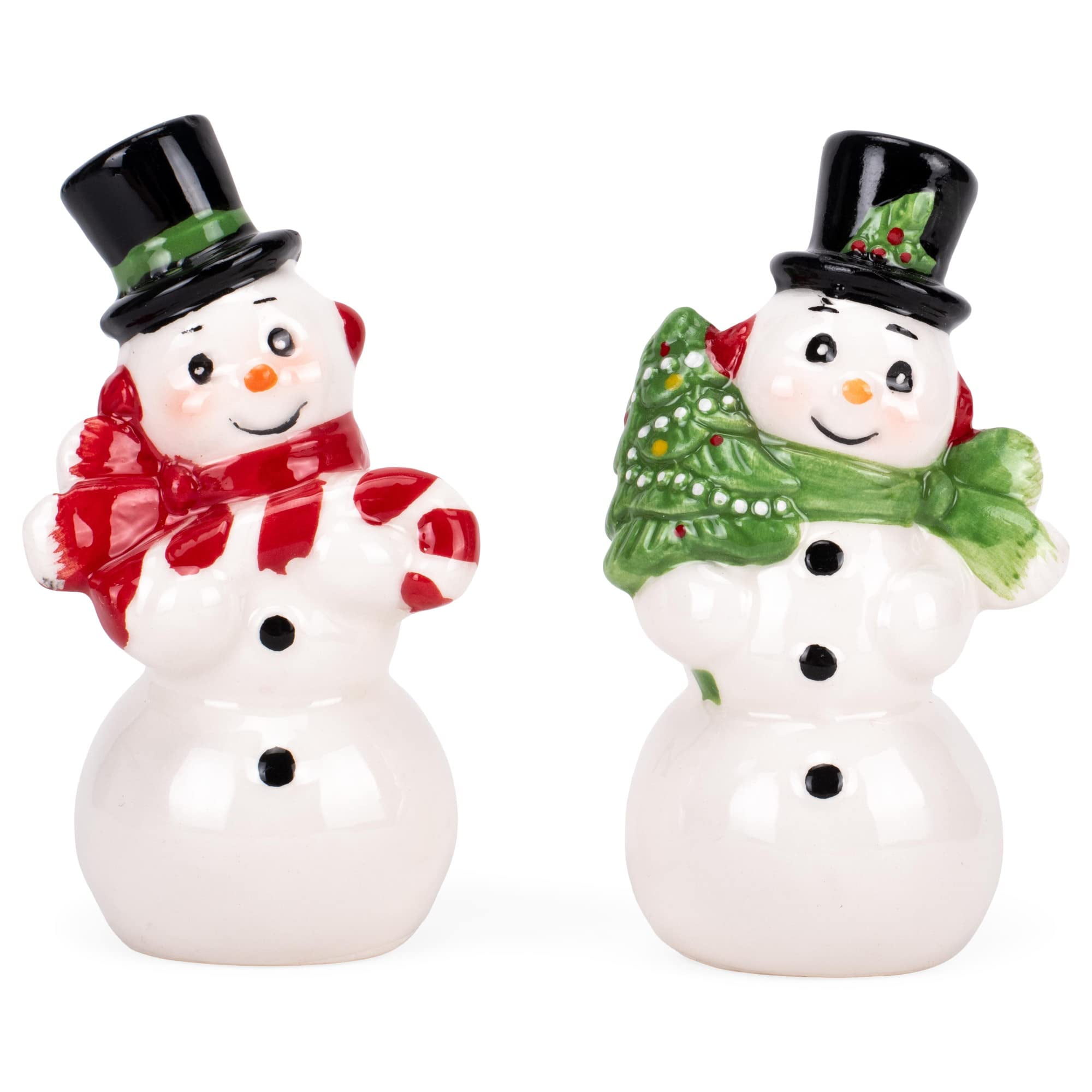 Transpac Y8969 Retro Snowman Salt and Pepper Shaker, Set of 2, 4-inch Height, Dolomite