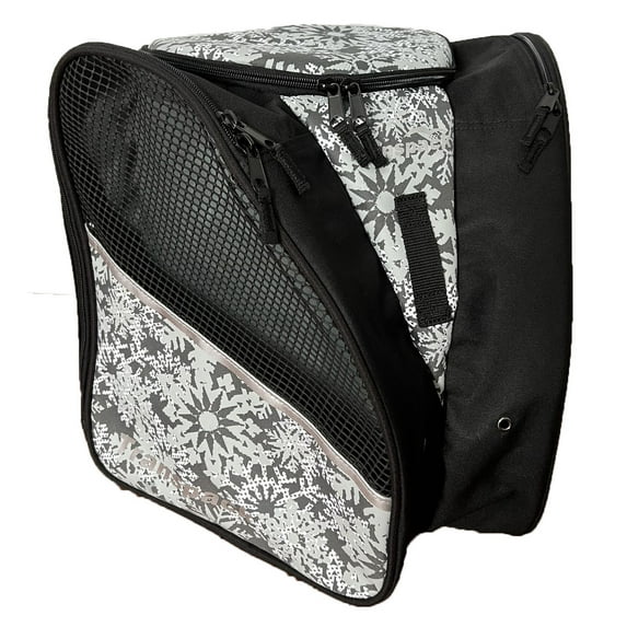 Transpack Ice Skating Bag with Print Design (White/Gray Snowflake)