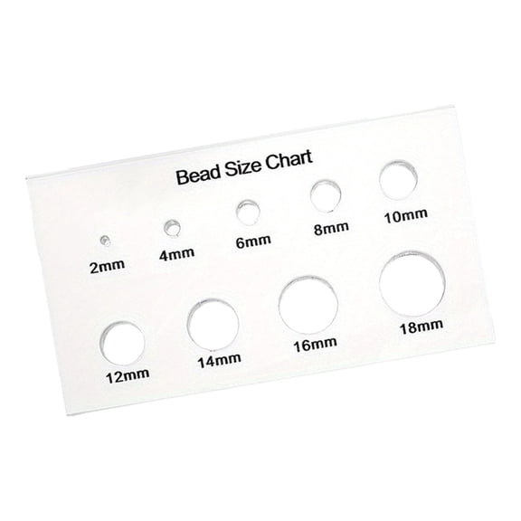 Transparency Acrylic Bead Sizing Gauge with 9 Precise Measurement Holes for Handmade Jewelry Crafting and Art Projects