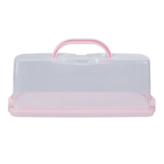 Transparency Bread Case With Carrying Handle Snacks Storage Box For Toasts Cake Slices Bakewares Organization Tool