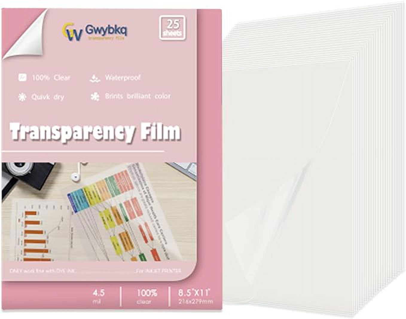 Transparency Film Paper Clear for Overhead Projector Transparencies and ...